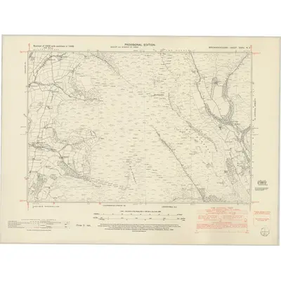 1948 Map of Brecknockshire XXXV.NE, 1952 Print