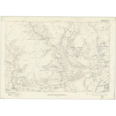 1916 Map of Brecknockshire XXXVI, 1922 Print