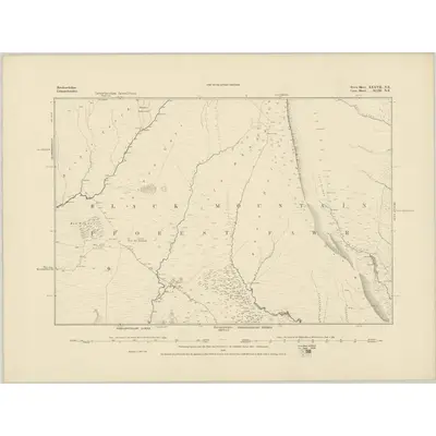 1877 Map of Brecknockshire XXXVII.NE, 1885 Print
