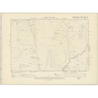 1903 Map of Brecknockshire XXXVII.NW, 1906 Print