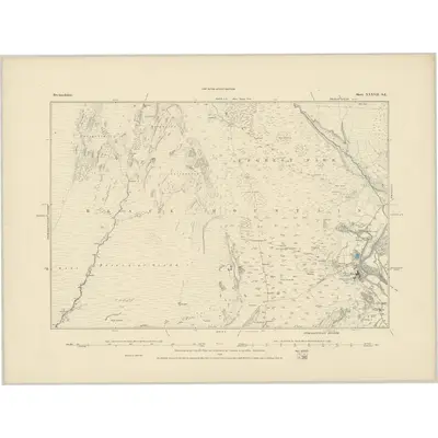 1877 Map of Brecknockshire XXXVII.SE, 1886 Print