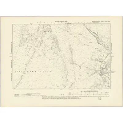1903 Map of Brecknockshire XXXVII.SE, 1906 Print