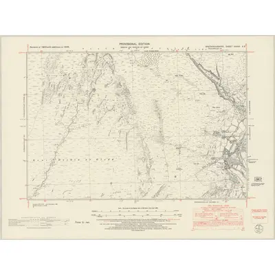 1948 Map of Brecknockshire XXXVII.SE, 1953 Print