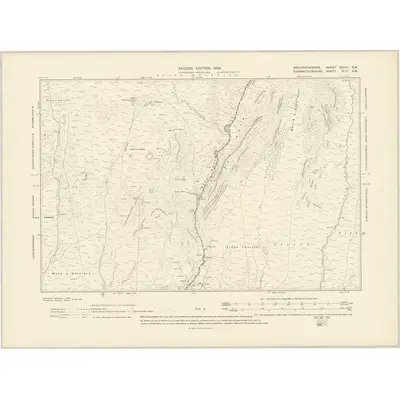 1903 Map of Brecknockshire XXXVII.SW, 1906 Print