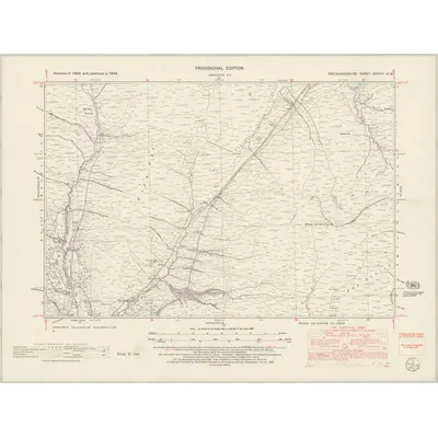 1948 Map of Brecknockshire XXXVIII.NW, 1953 Print