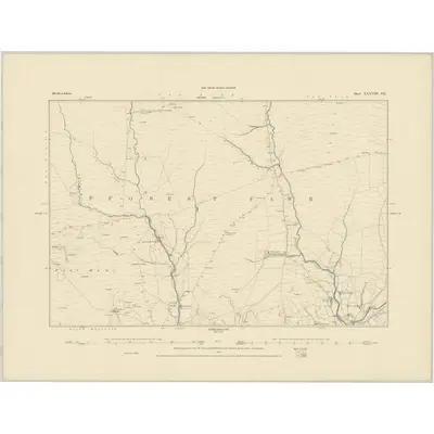 1884 Map of Brecknockshire XXXVIII.SE, 1885 Print