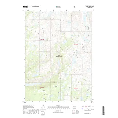2017 Map of Bridger Lakes, 2017 Print