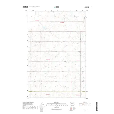 2017 Map of Bright Water Lake, 2017 Print