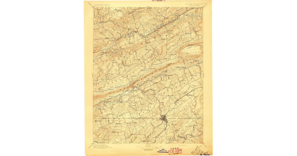 1800s 19th Century Maps of Leonard - Bristol Russell County Va Usgs Topo 1897 Og 1200x630