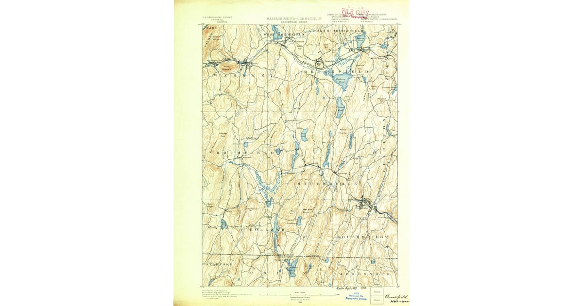 1890s Maps of Union CT Pastmaps - Brookfield Worcester County Ma Usgs Topo 1890 Og 1200x630 