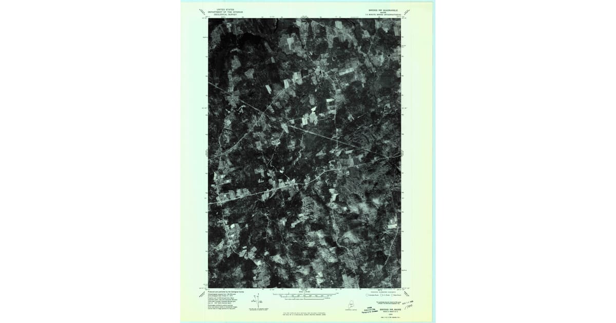 1970s Maps of Dixmont ME Pastmaps - Brooks Nw Penobscot County Me Usgs Topo 1975 P1980 Og 1200x630