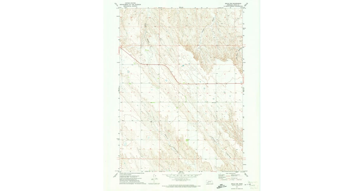 Keith County Classification Map 1971 Map of Brule NW, Keith County, NE — High-Res | Pastmaps