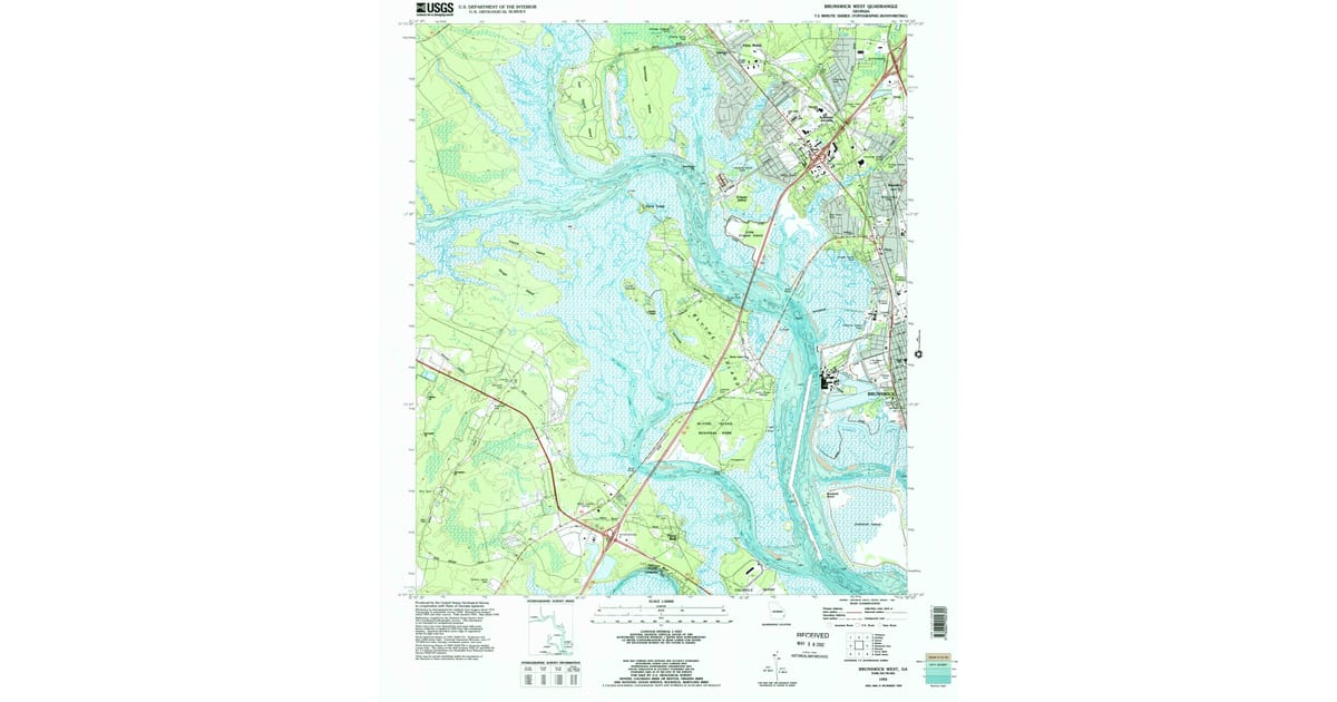 1990s Maps of Benedict, GA | Pastmaps