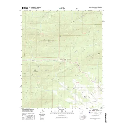 2017 Map of Brushy Creek Mountain, 2017 Print