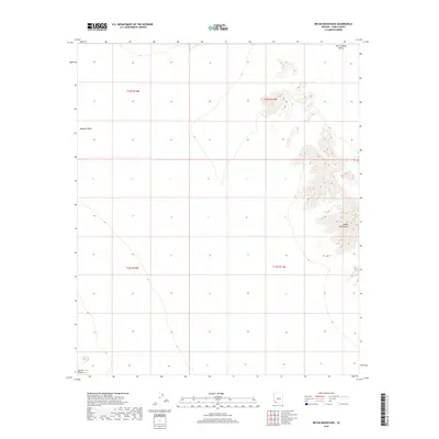 2018 Map of Bryan Mountains, 2018 Print