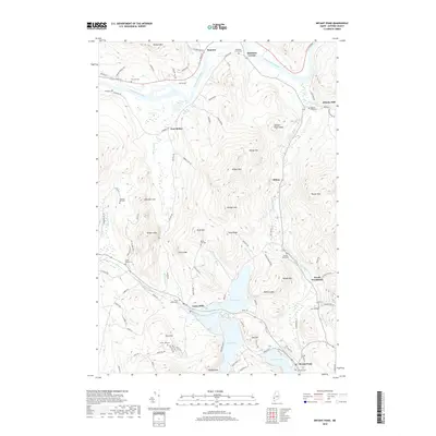 2018 Map of Bryant Pond, 2018 Print