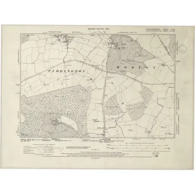 1899 Map of Buckinghamshire I.SE, 1936 Print