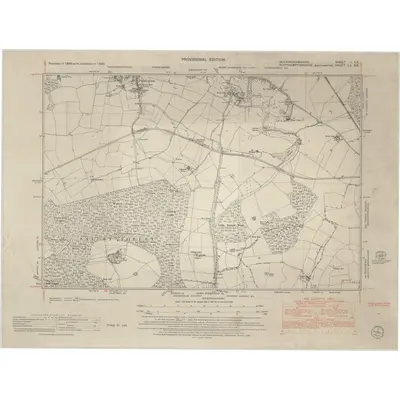 1950 Map of Buckinghamshire I.SE, 1952 Print