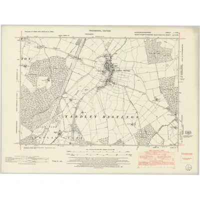 1950 Map of Buckinghamshire II.NW, 1952 Print