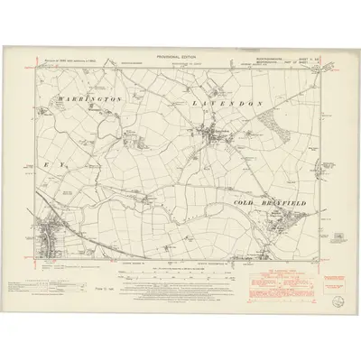 1950 Map of Buckinghamshire II.SE, 1952 Print