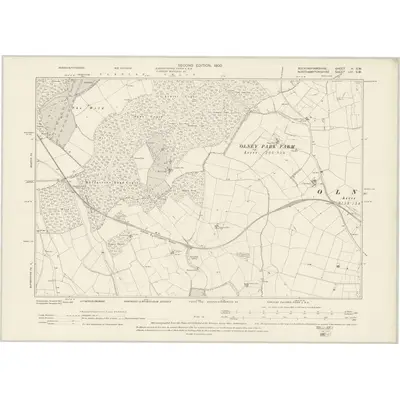 1899 Map of Buckinghamshire II.SW, 1900 Print