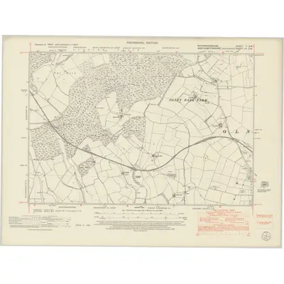 1950 Map of Buckinghamshire II.SW, 1952 Print