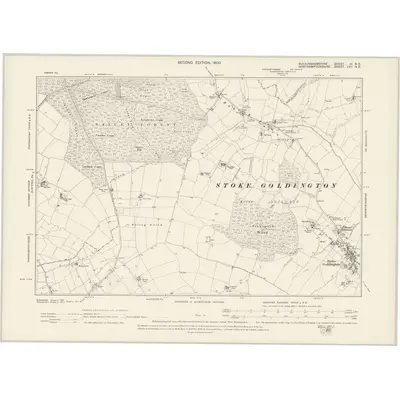 1899 Map of Buckinghamshire IV.NE, 1900 Print