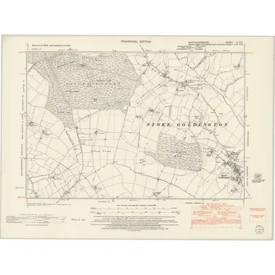 1899 Map of Buckinghamshire IV.NE, 1953 Print