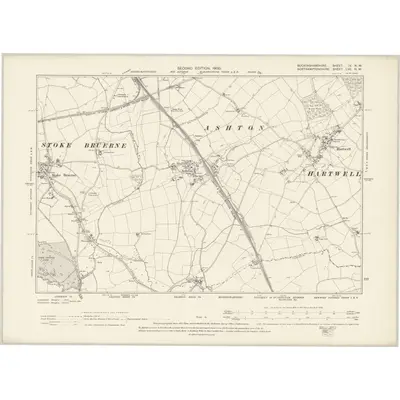 1899 Map of Buckinghamshire IV.NW, 1900 Print