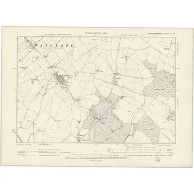 1898 Map of Buckinghamshire IV.SE, 1900 Print