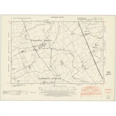 1950 Map of Buckinghamshire IV.SW, 1952 Print