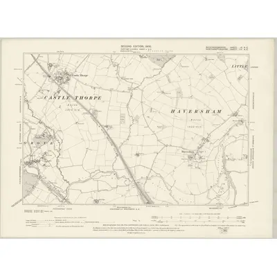 1898 Map of Buckinghamshire IX.NE, 1900 Print