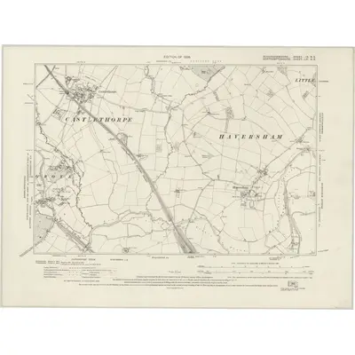 1924 Map of Buckinghamshire IX.NE, 1926 Print