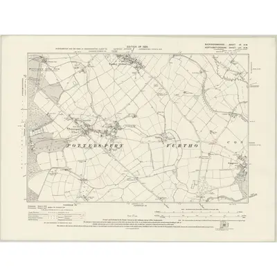 1924 Map of Buckinghamshire IX.NW, 1926 Print