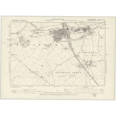 1898 Map of Buckinghamshire IX.SE, 1900 Print