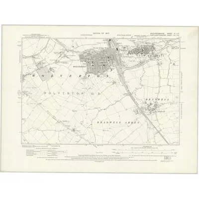 1924 Map of Buckinghamshire IX.SE, 1927 Print
