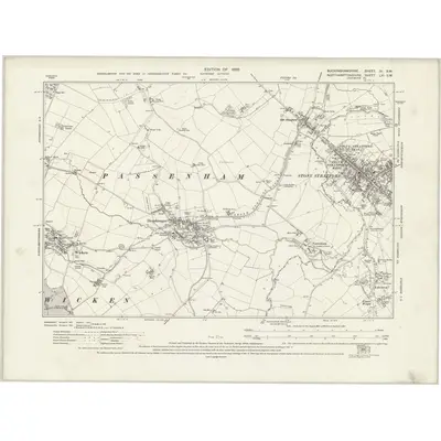 1923 Map of Buckinghamshire IX.SW, 1926 Print