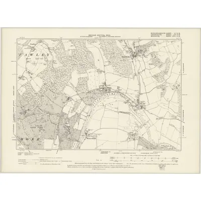1897 Map of Buckinghamshire LI.NW, 1900 Print