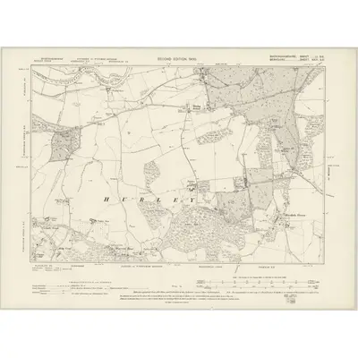 1897 Map of Buckinghamshire LI.SE, 1900 Print