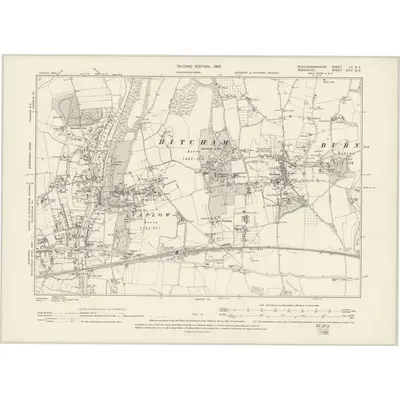 1897 Map of Buckinghamshire LII.SE, 1900 Print