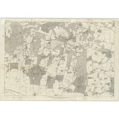1875 Map of Buckinghamshire LIII, 1883 Print