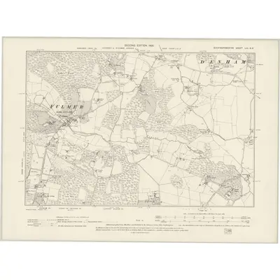 1897 Map of Buckinghamshire LIII.NE, 1900 Print