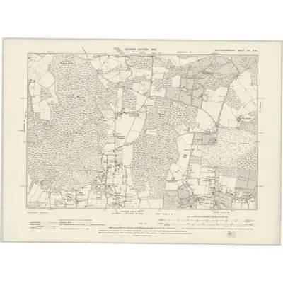 1897 Map of Buckinghamshire LIII.NW, 1900 Print