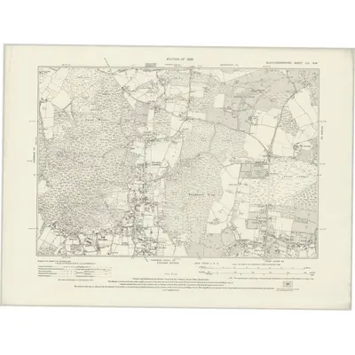 1924 Map of Buckinghamshire LIII.NW, 1926 Print