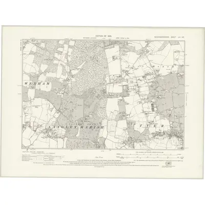 1923 Map of Buckinghamshire LIII.SE, 1925 Print