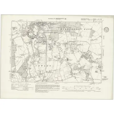 1932 Map of Buckinghamshire LIV.SW, 1935 Print