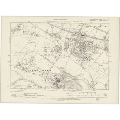 1897 Map of Buckinghamshire LVI.NW, 1900 Print
