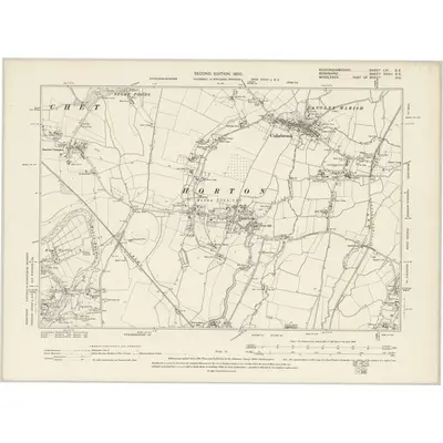 1897 Map of Buckinghamshire LVI.SE, 1900 Print