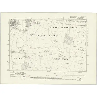 1924 Map of Buckinghamshire V.NE, 1926 Print