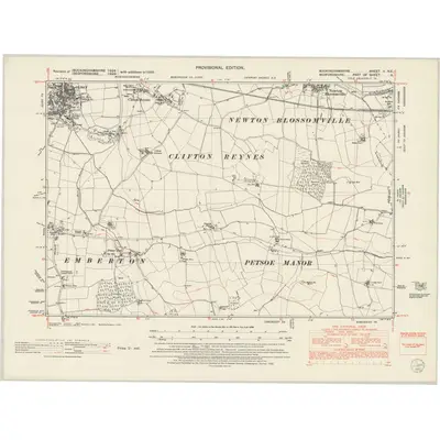 1950 Map of Buckinghamshire V.NE, 1952 Print